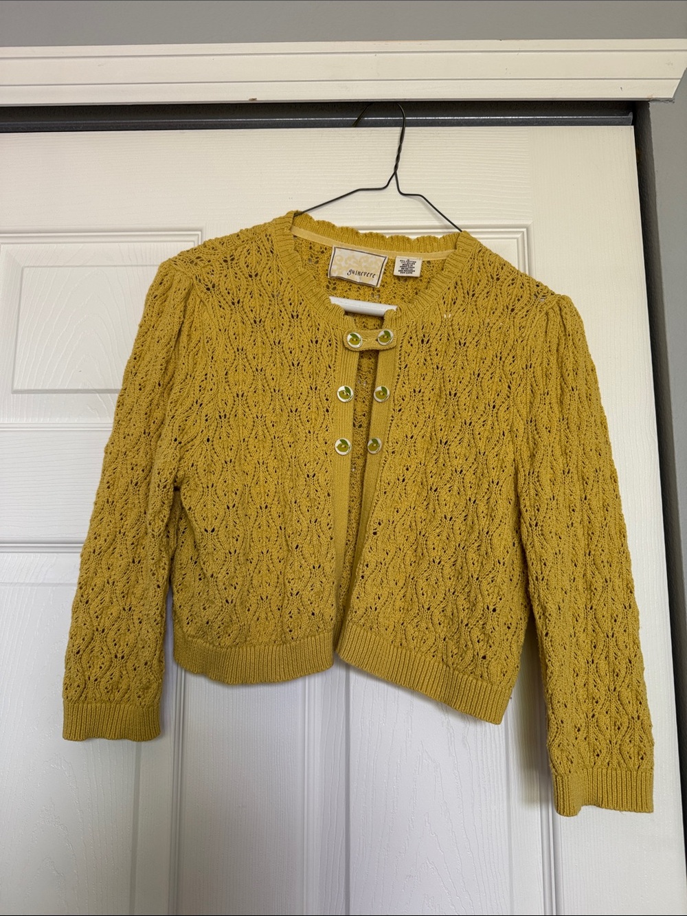 Mustard Knit Button-Front Women’s Sweater